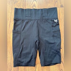 Range Shorts with Belt Loops Vakandi Apparel High Rise Biker Short